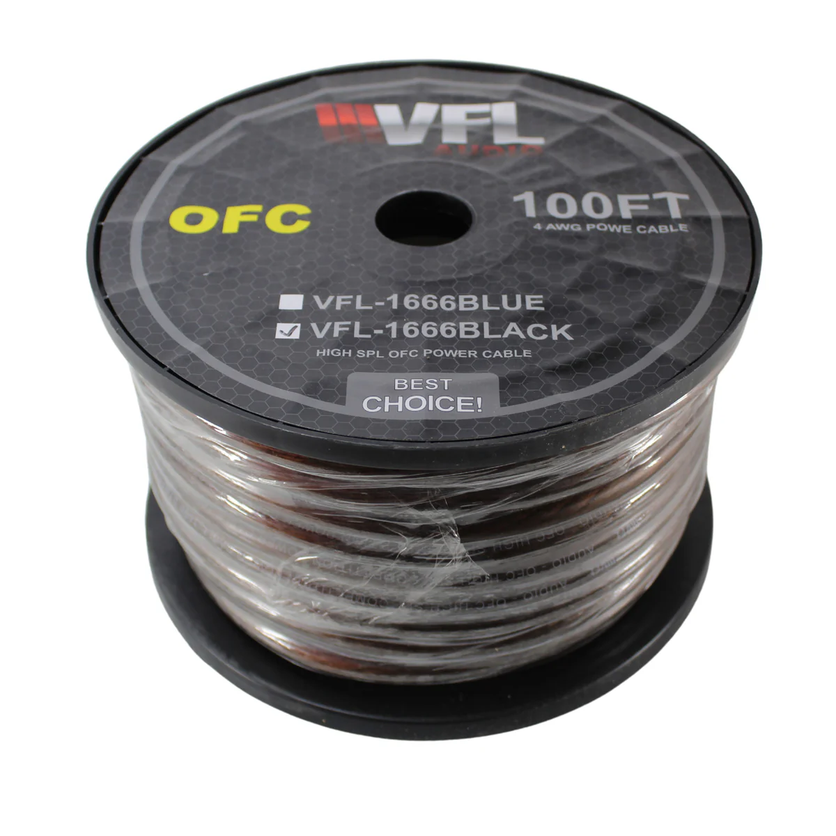 4 AWG Black PVC Jacketed 100% OFC American Bass Power Cable Lot Cut By The Foot