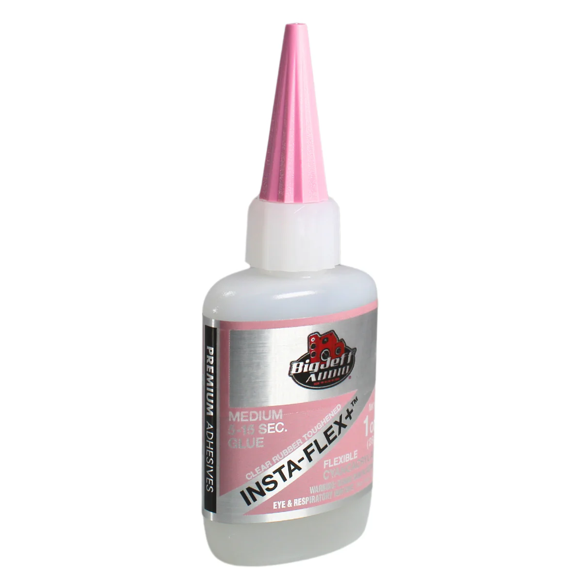 Big Jeff Audio 1 oz Insta-Flex+ CA Glue Invisible Strong Bond Clear Rubber