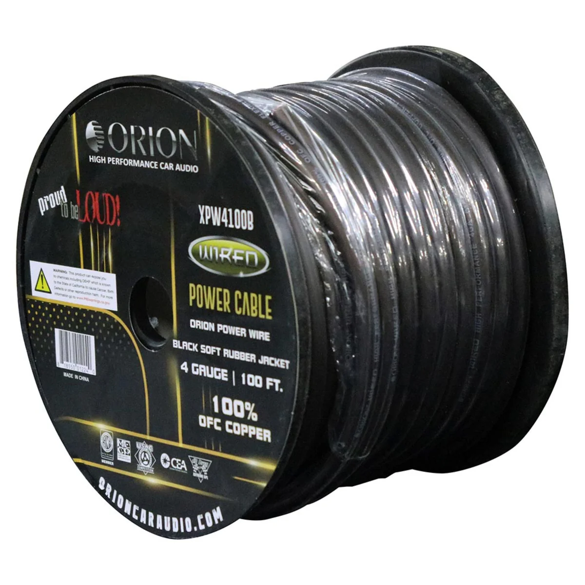 4 AWG Black Soft Rubber Jacketed 100% OFC Orion Power Wire Lot Cut By The Foot