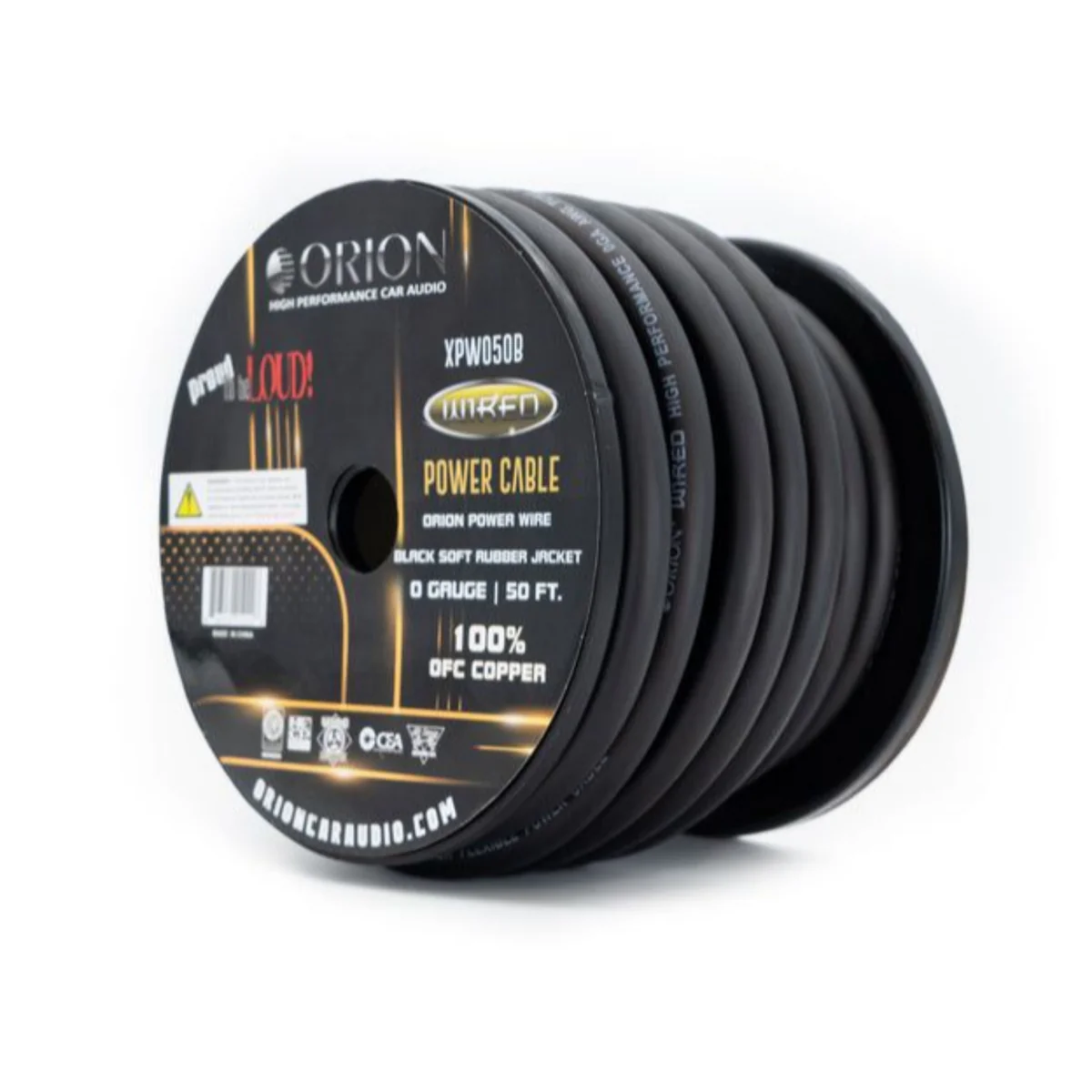 0 AWG Black Soft Rubber Jacketed 100% OFC Orion Power Wire Lot Cut By The Foot