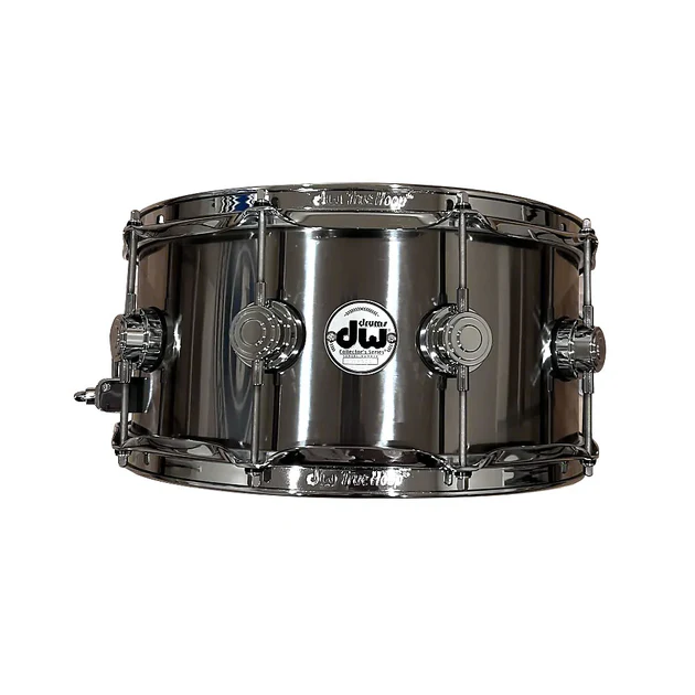 DW Collector's Series Metal Snare Drum Thin 1mm Titanium Smooth Finish - 6.5x14