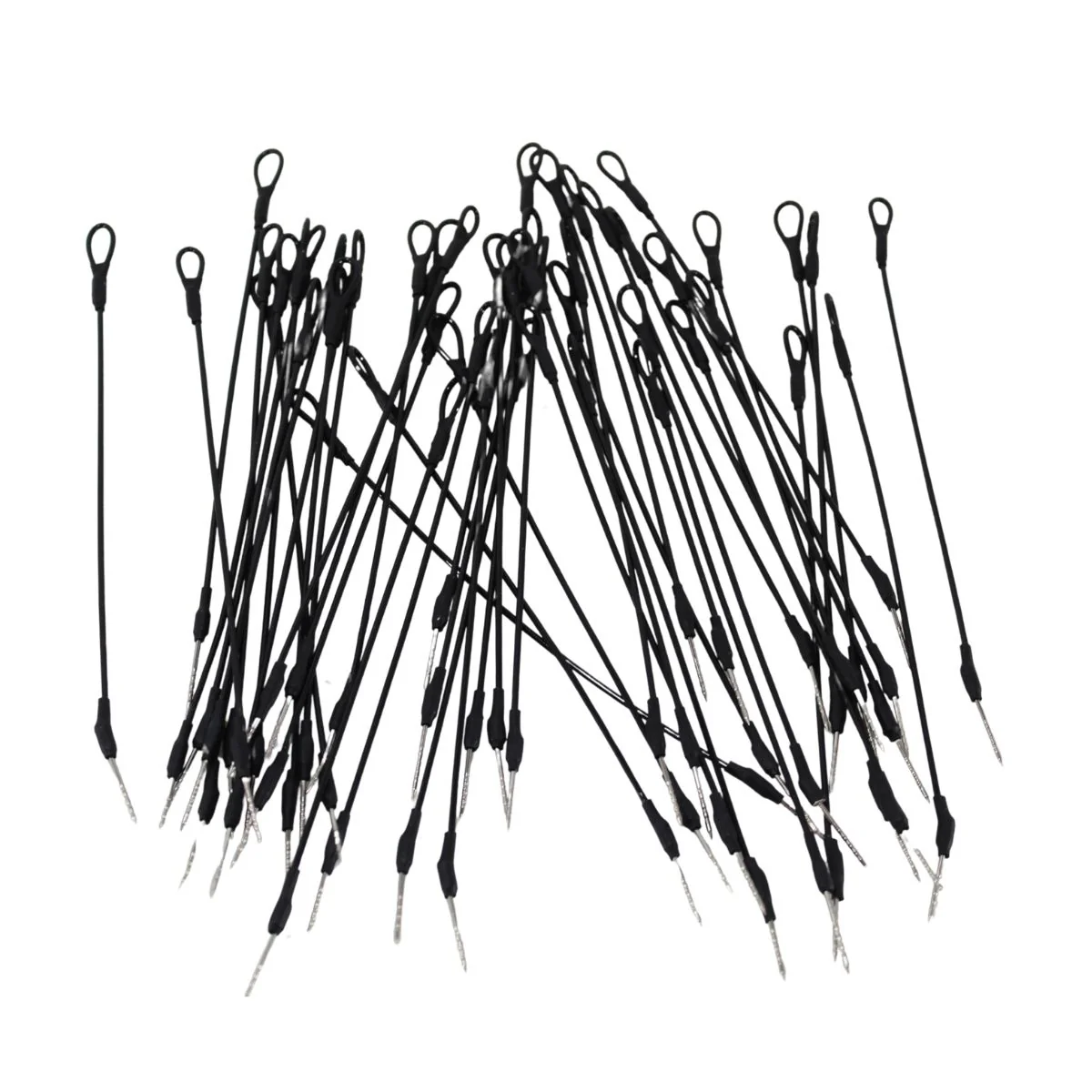50pcs 8" Security Lanyard Wire Loops for EAS Hard Tag Systems-Black