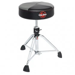 Gibraltar 9608RQPGB - Pro dbl braced throne w/Super foot 13x3.5 round grey black quarter panel