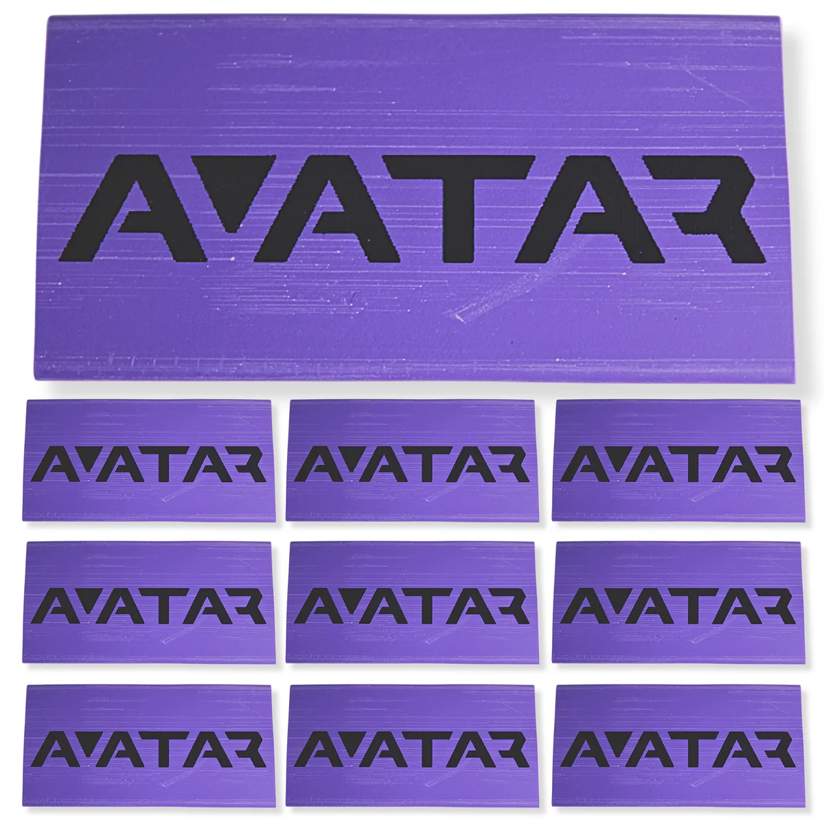 0 Gauge 3:1 Heat Shrink with Deaf Bonce / Avatar Logo 10 Pack Purple