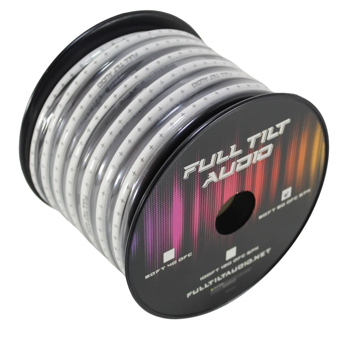 Full Tilt Audio 8 Gauge Tinned OFC Speaker Wire White/Black Lot Cut By The Foot