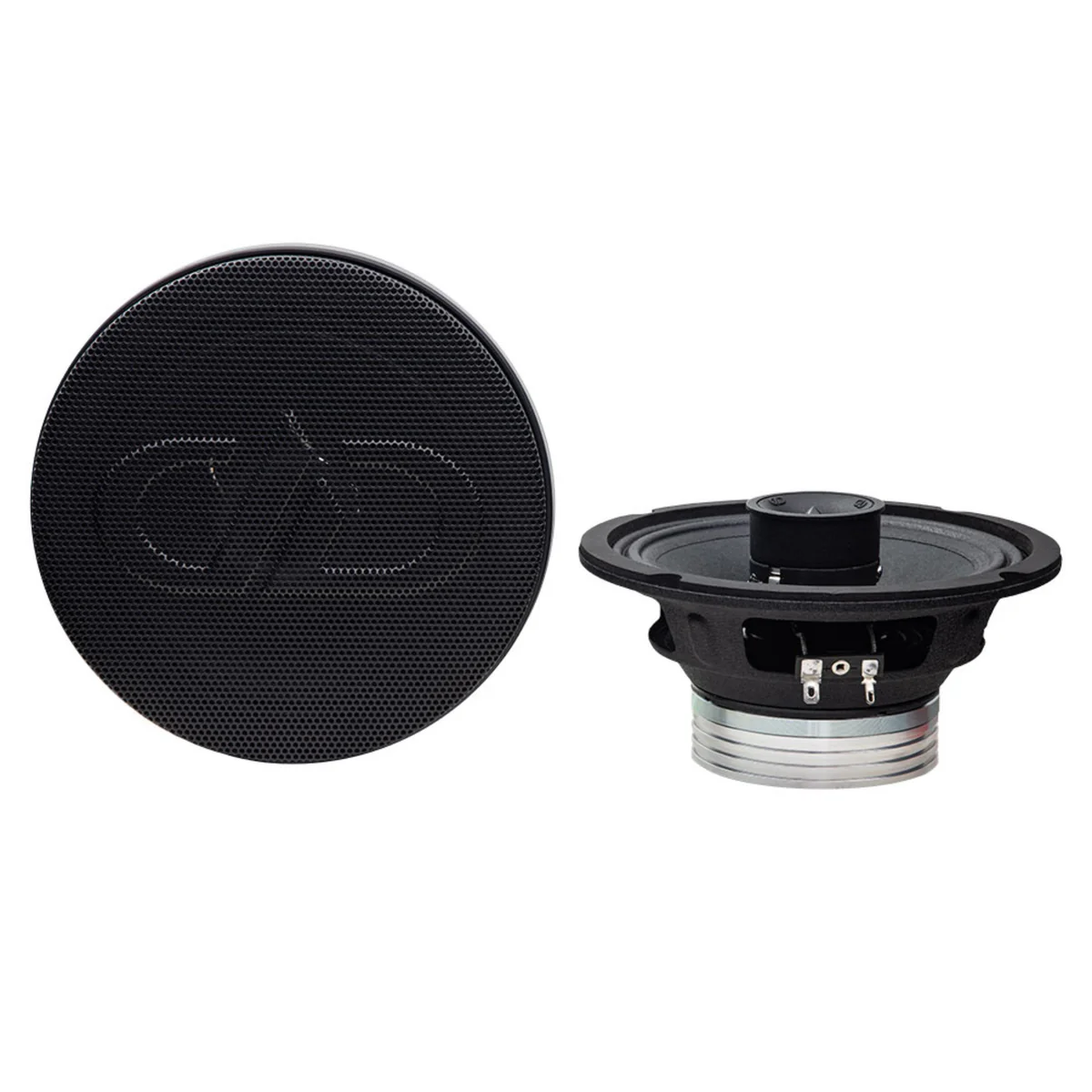 Pair of 6.5" Pro Neodymium Bi-Ampable 2-Ohm 250W RMS DD Audio Coaxial Speakers