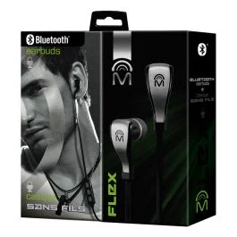 Flex Sport Bluetooth Headphones - Black & Silver