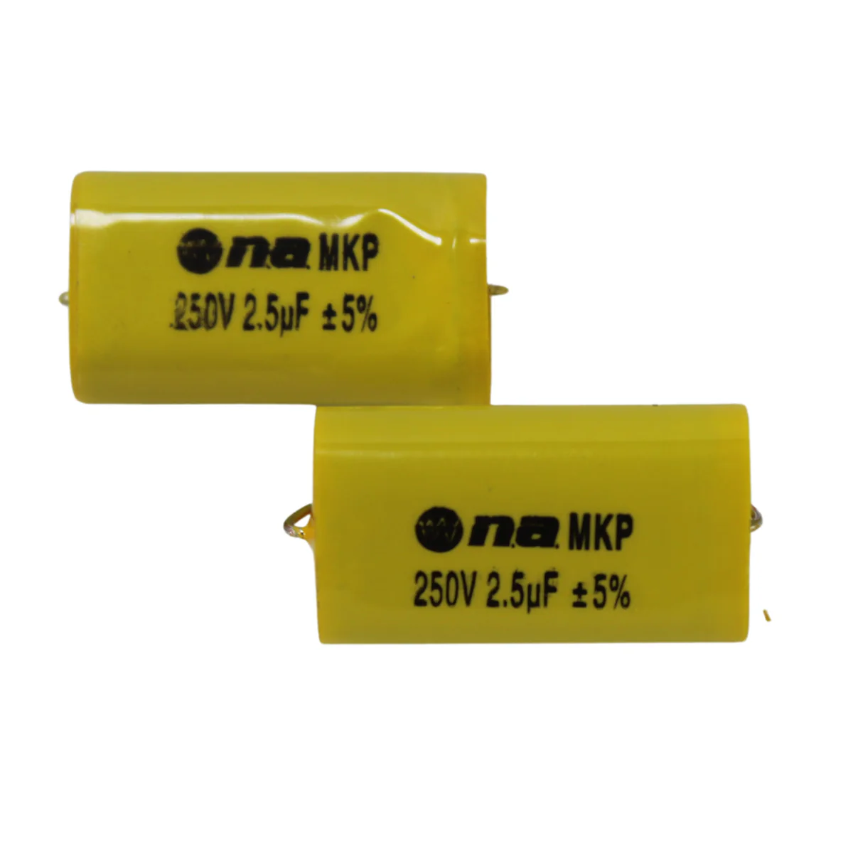Pair of 2.5 Microfarad Bass Blocker 250 Volt Metalized Film Capacitors