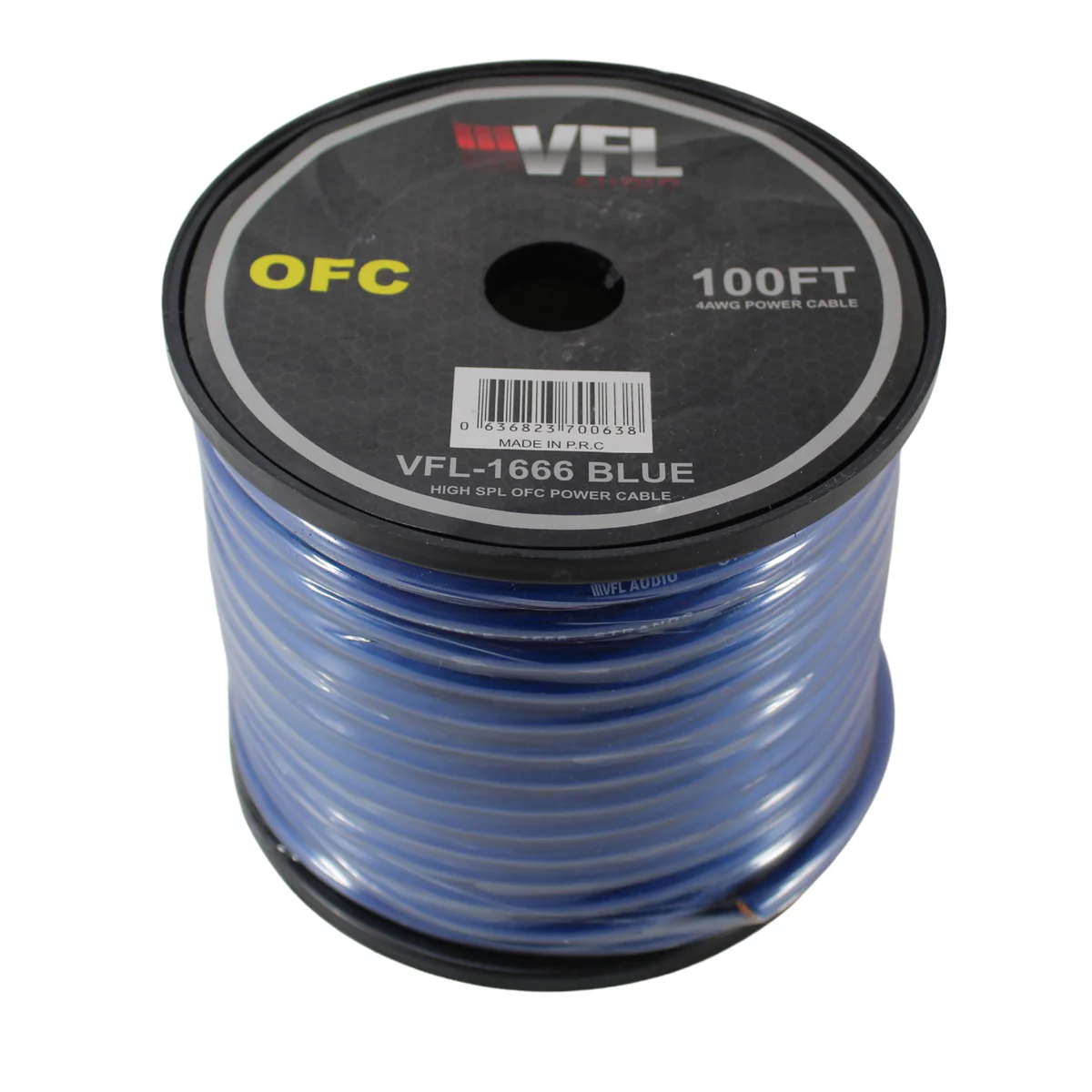 4 AWG Blue PVC Jacketed 100% OFC American Bass Power Cable Lot Cut By The Foot
