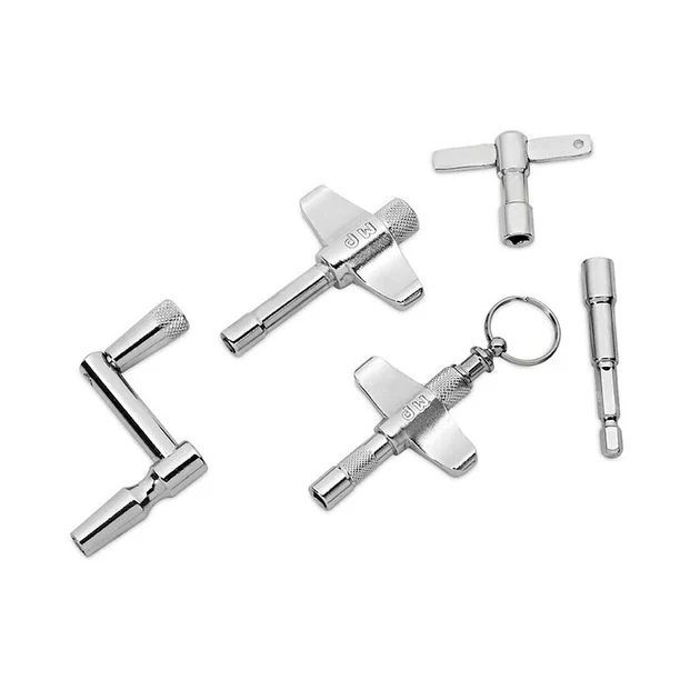 DW 5 Piece Drum Key Set w/ Standard, Key Chain, Drill Bit, Heavy Duty, and Speed Keys