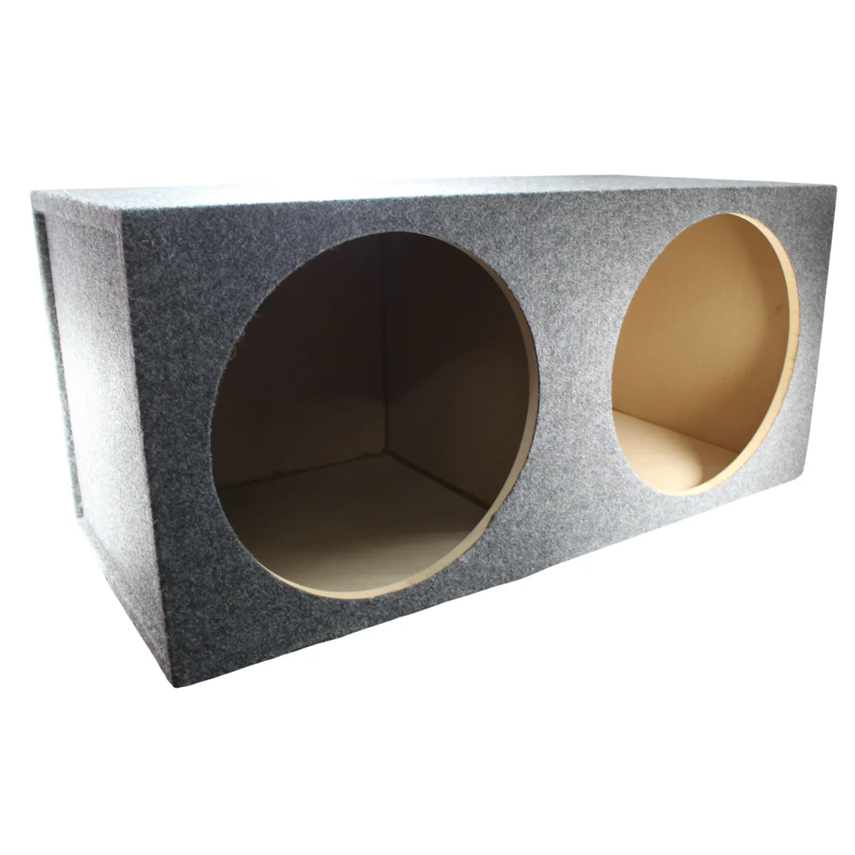 Dual 15” Sealed Carpeted Subwoofer Box Made w/ Heavy-Duty MDF Construction