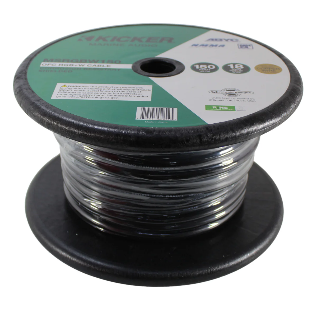 Kicker Marine 18 AWG RGB+W Wire 100% OFC Lot Cut By The Foot