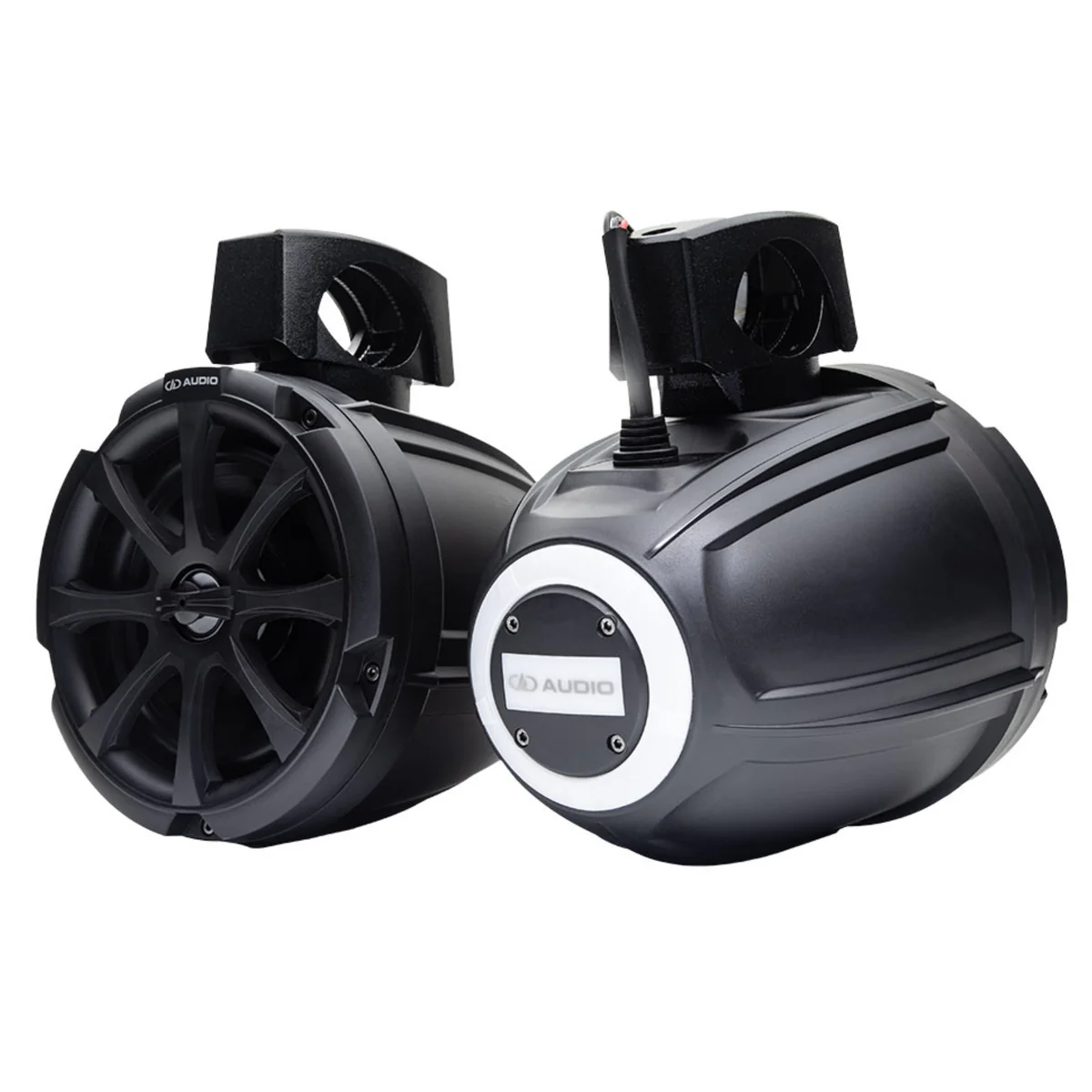 Pair of 6.5" 100w RMS 4-Ohm Marine RGB LED Tower Speakers DD Audio