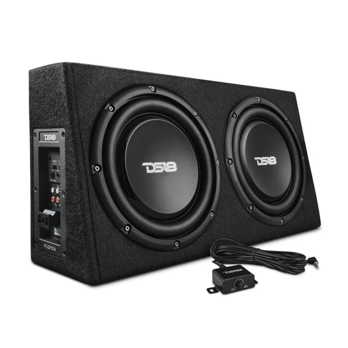 10" 350 Watts RMS 2 Ohm Midbass Shallow Subwoofer Enclosure with Bass Knob
