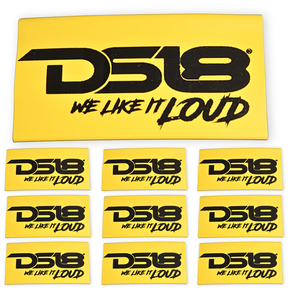 0 Gauge 3:1 Heat Shrink with DS18 Logo 10 Pack Yellow