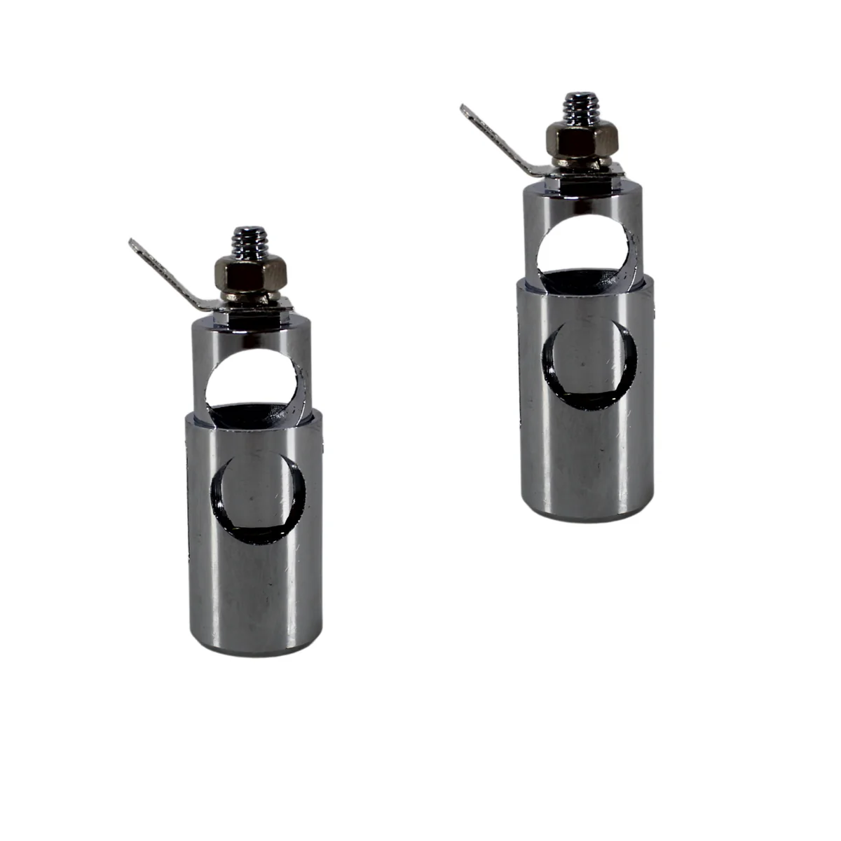 Big Jeff Audio Pair of 4 Gauge Brass/Nickel Plated Speaker Push Terminals