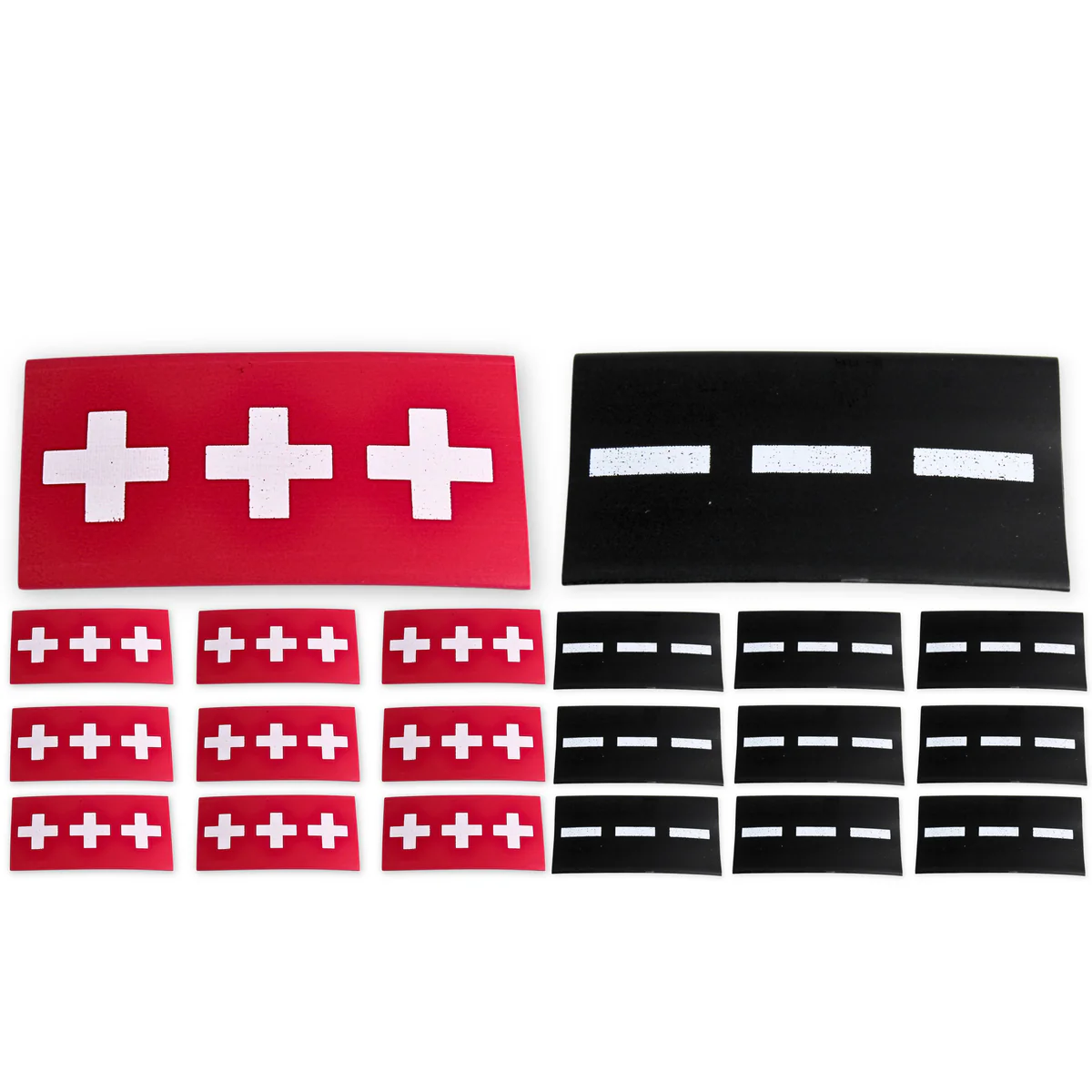 0 Gauge 3:1Heat Shrink With Positive and Negative Logos Red/Black 20 Pack