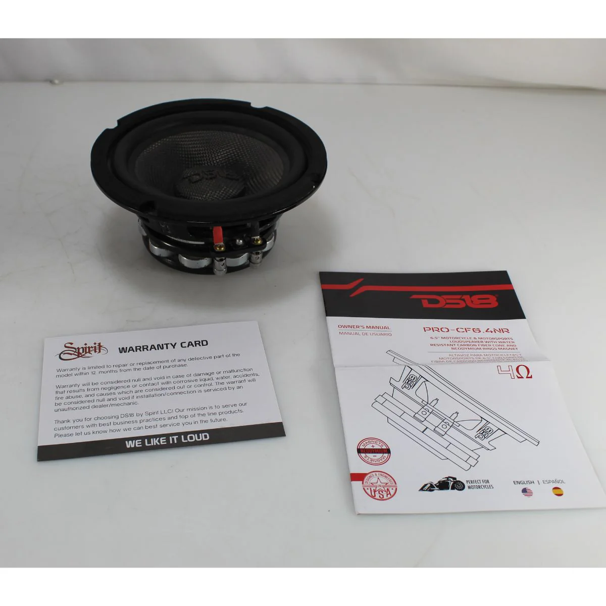 6.5" Motorcycle Mid-Bass Loudspeaker Marine & Powersports 500W 4 Ohm OPEN BOX