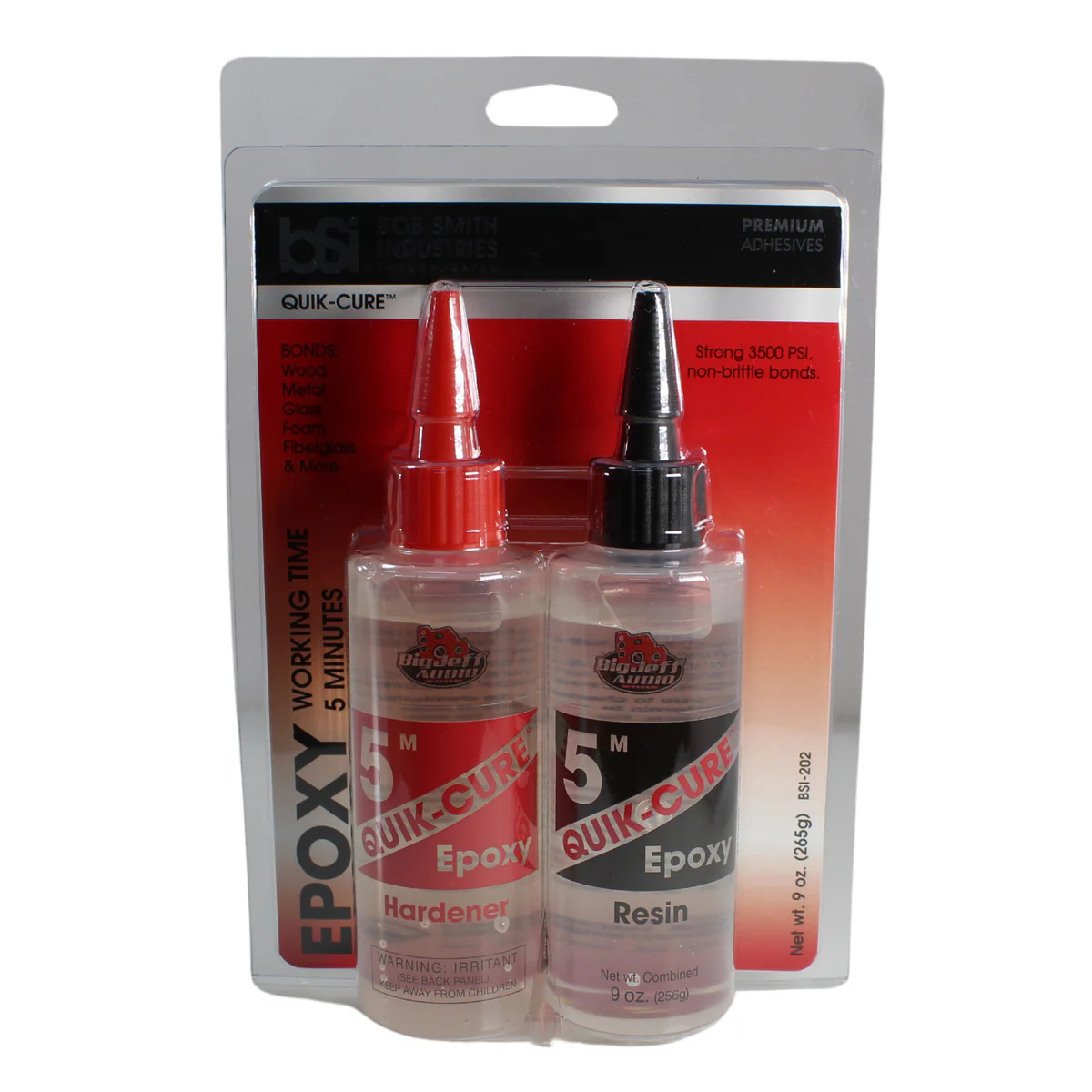 Big Jeff Audio 5 minute 4.5 - 9 oz Epoxy QUICK-CURE Epoxy Bonding Solution Pack