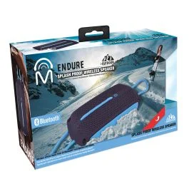 Endure Splash Proof Wireless Speaker - Black / Blue