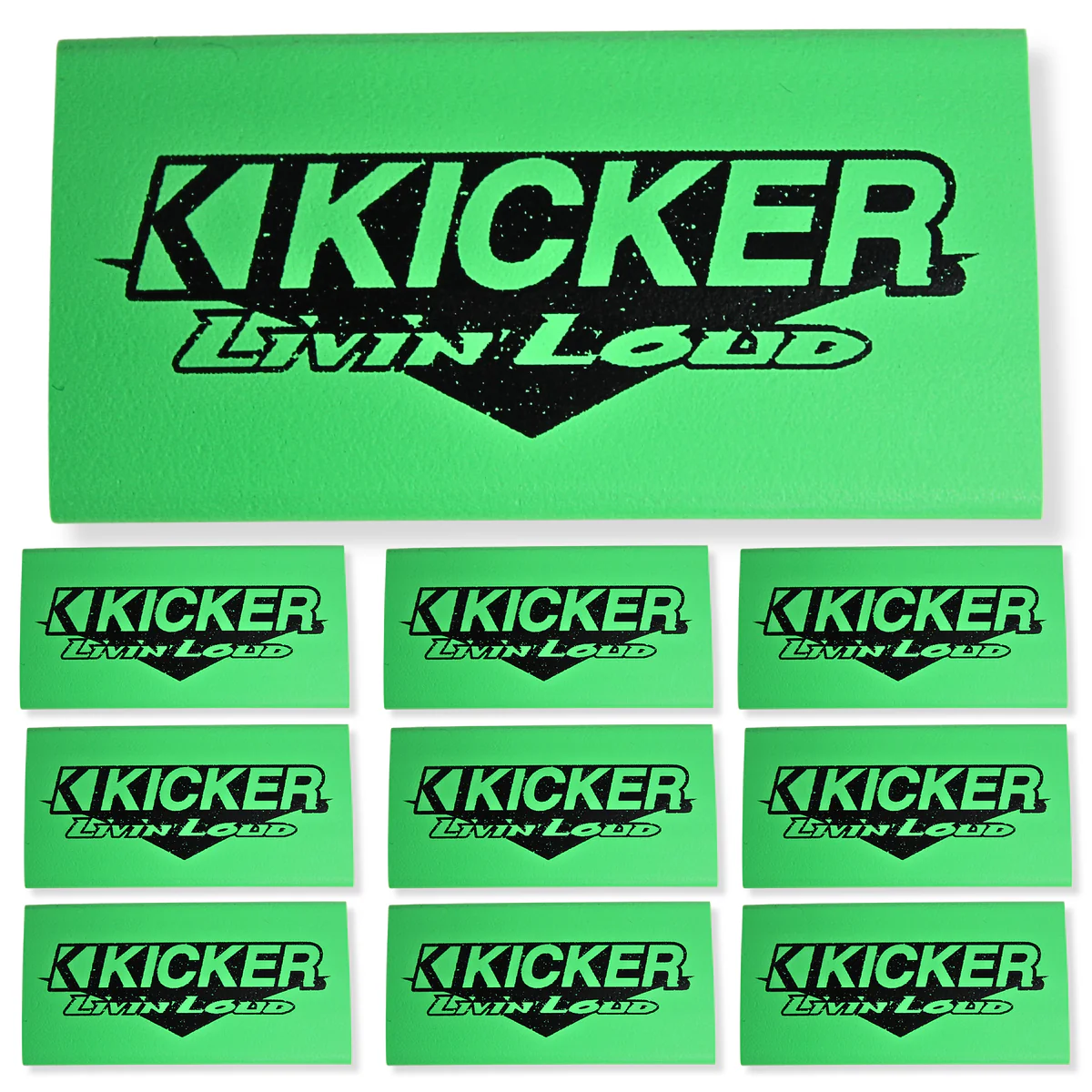 0 Gauge 3:1 Heat Shrink with Kicker Logo 10 Pack Green