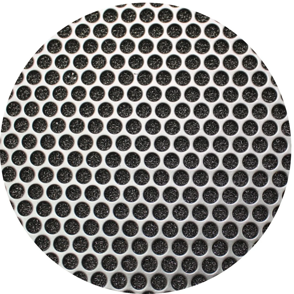Audiopipe 2x4' Black Metal Finish Mesh Grill w/ Foam Staggered Rows 3/16" Holes