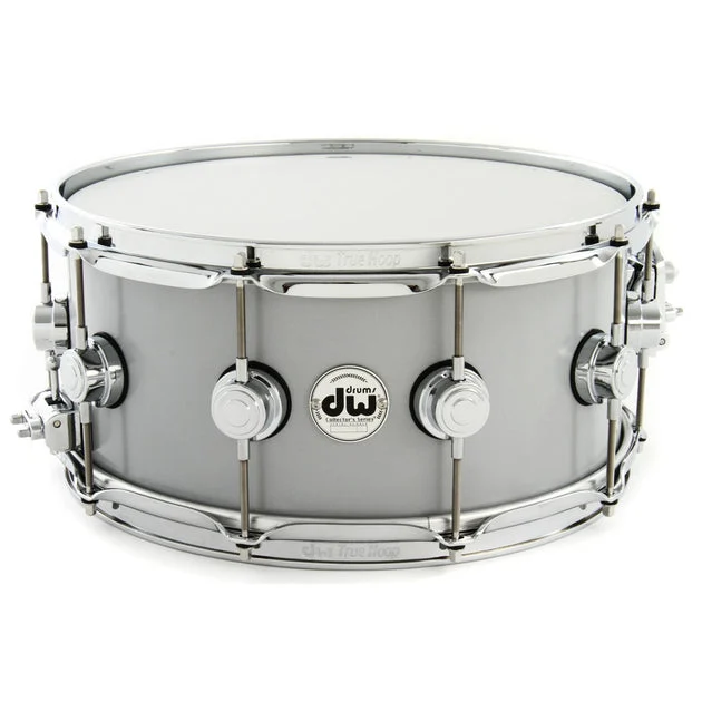 DW Collector's Series Metal Snare Drum Thin 1mm Thin Aluminum Smooth Finish - 6.5x14
