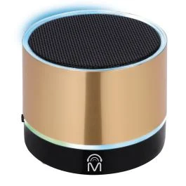 Pulse Mini Wireless Speaker With LED Lights - Black/Gold